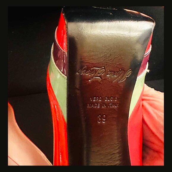 Dare to Dance in These! 6" Pink Patented Leather Stiletto Pumps by Maria Lorenzo - Picture 9 of 11